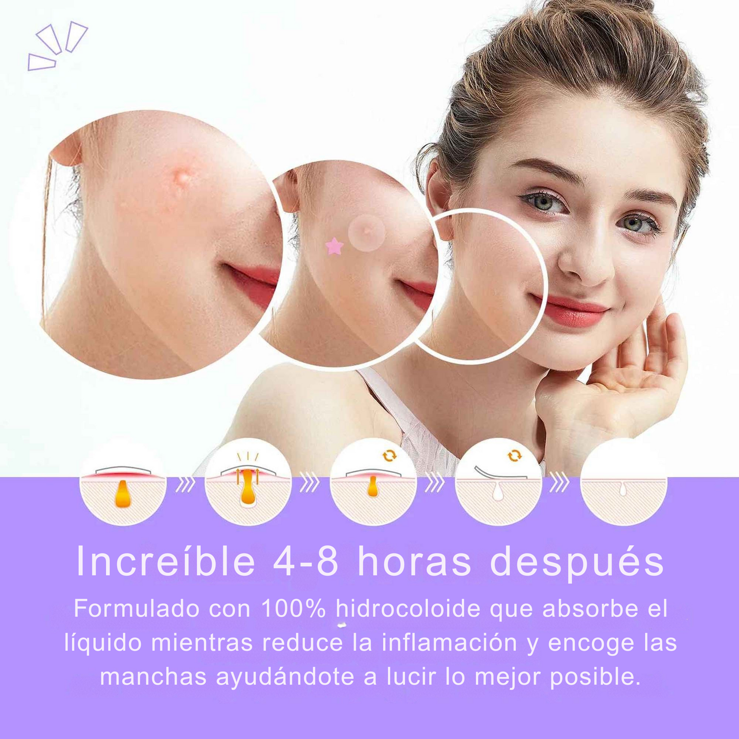 Parche Para Acné Diseño Estrella Y Coraz