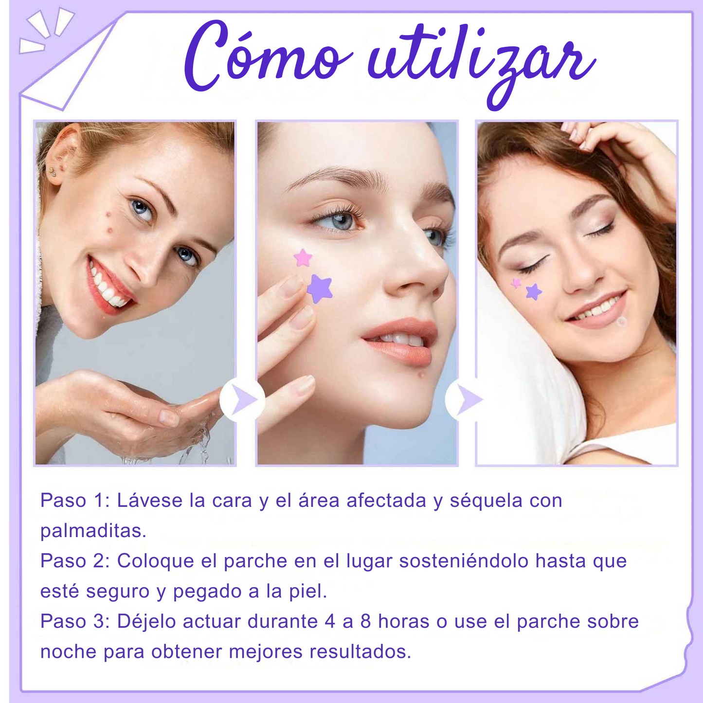Parche Para Acné Diseño Estrella Y Coraz